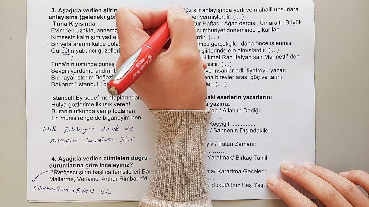 HÜLYA HOCA İLE EDEBİYAT 12. SINIF 🌟🌟🌟 2. DÖNEM 1. YAZILI SORULARI ÇÖZÜMÜ