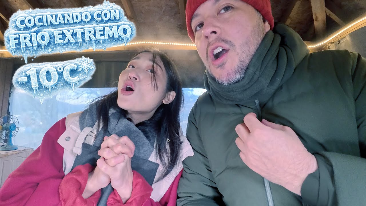 Cocinando comida coreana a  -10°C ❄️ | Vlog en una zona rural en Corea del Sur 🇰🇷