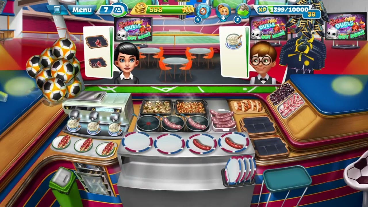 3 stars in level 17 | Cooking Fever's Sports Bar 