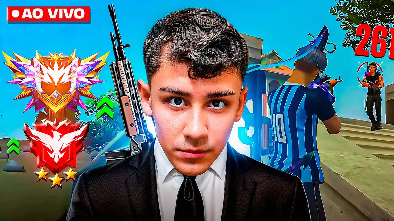 FREE FIRE AO VIVO - JOGANDO COM INSCRITOS ! DESAFIANTE BR RANK ! 01 BRASIL DE CARAPINA ?😱