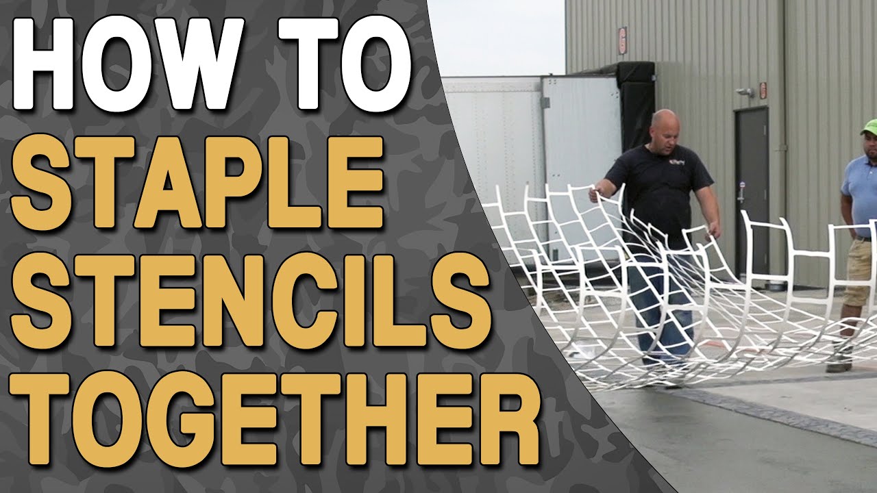 Stapling Concrete Stencils Together!