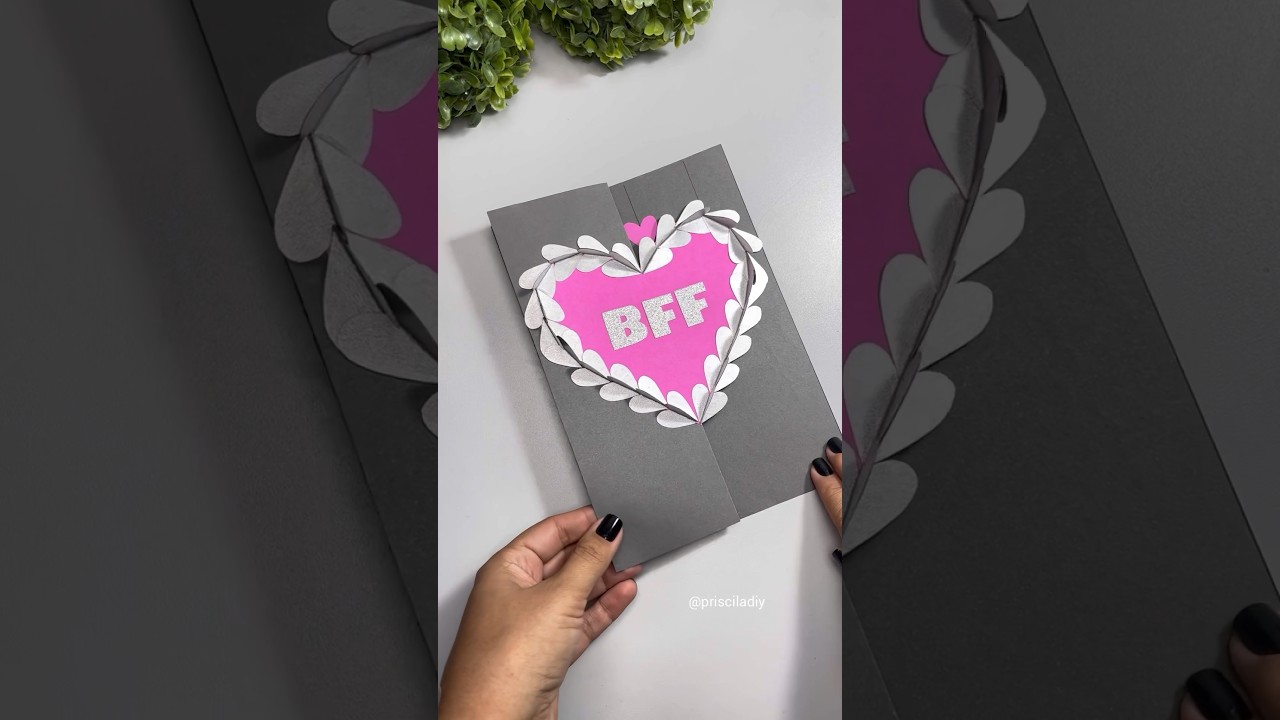 Cartinha para melhor amiga ❤️ #diy #artesanato #papercraft #cartoons