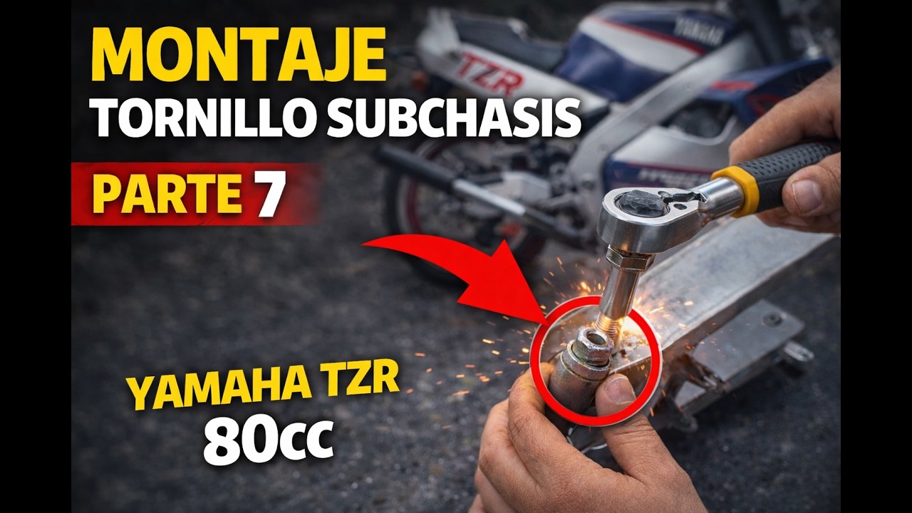 Yamaha TZR 80cc Deltabox El tornillo del subchasis ¿se puede hacer un video de un tornillo? Parte 7