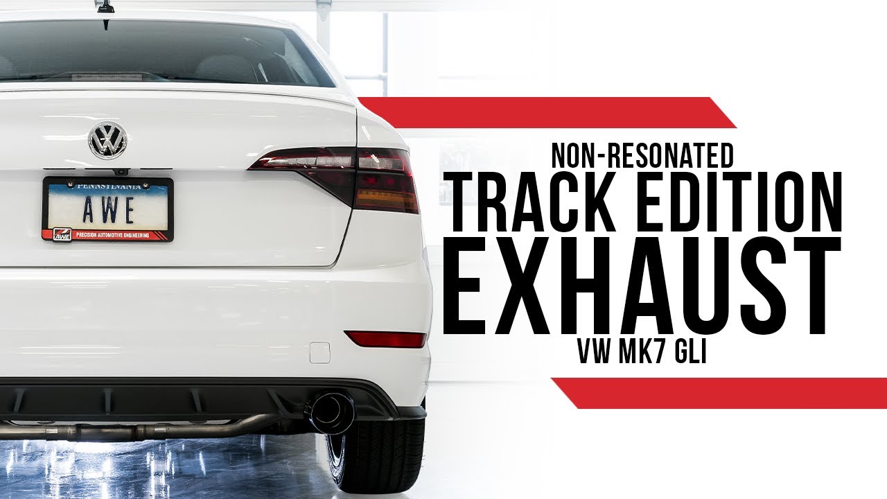 AWE Non-Resonated Track Edition Exhaust for the VW Mk7 GLI (stock DP)