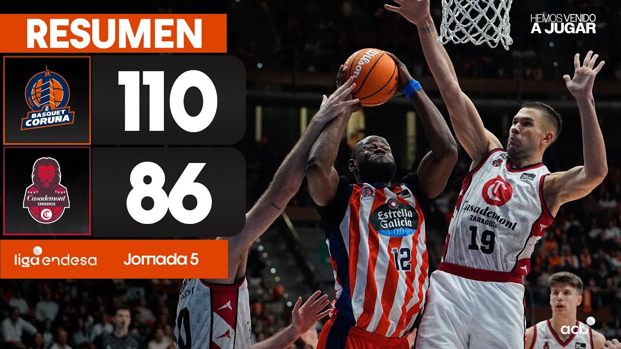 Leyma Coruña - Casademont Zaragoza (110-86) RESUMEN | Liga Endesa 2024-25