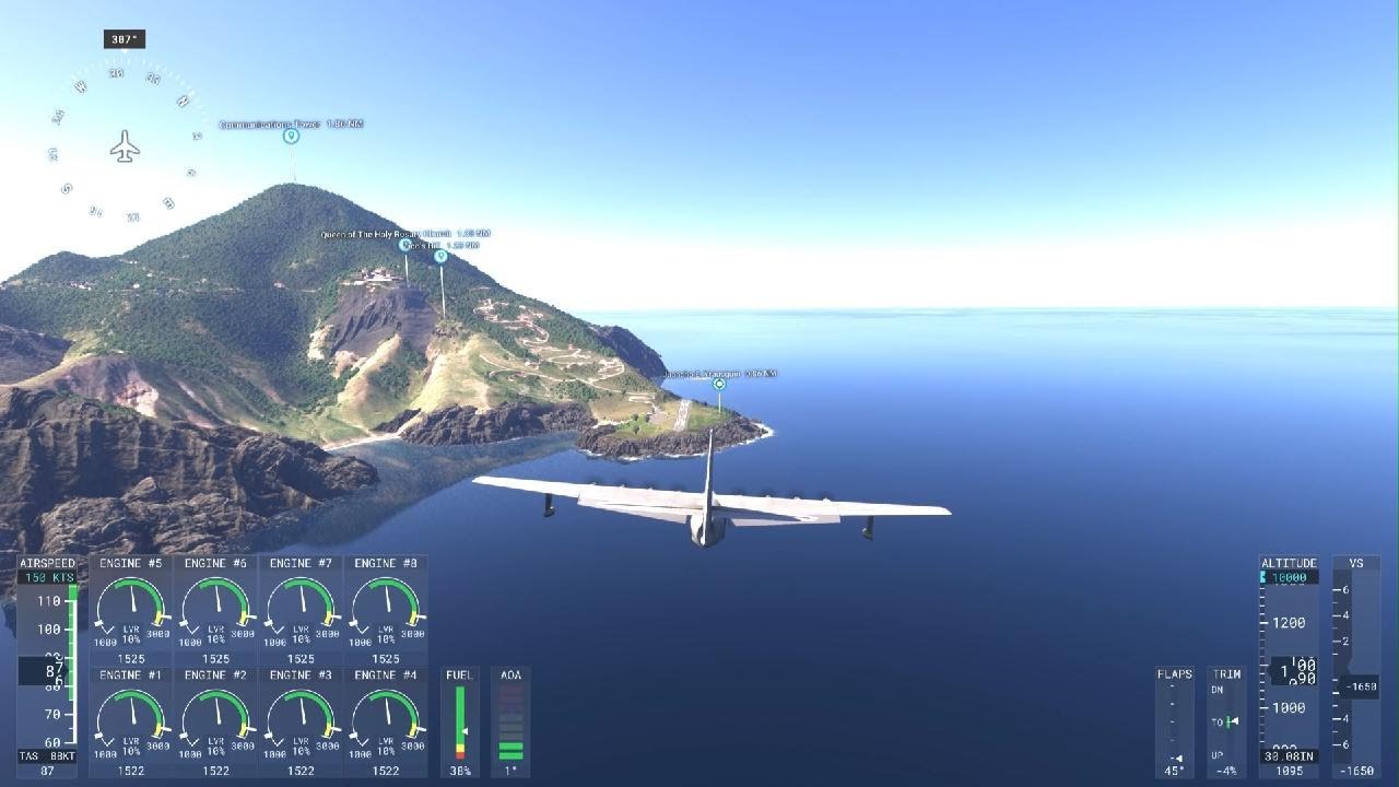 Landing the Spruce Goose at Saba