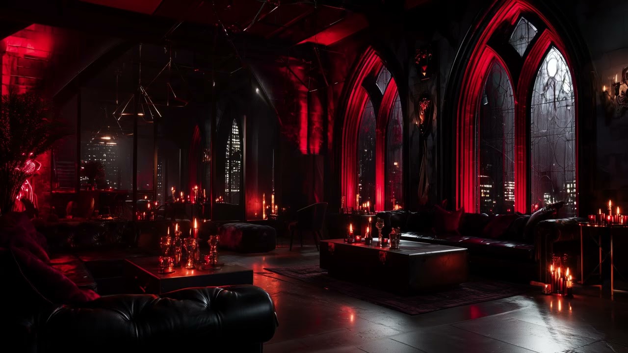 Dark Vampire Lounge Ambience | Seductive Gothic Atmosphere + Industrial Rock Underscore