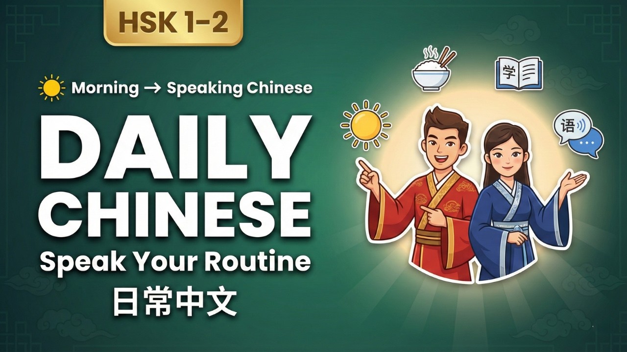 Describe Your Daily Routine in Chinese | HSK 1–2 Vocabulary