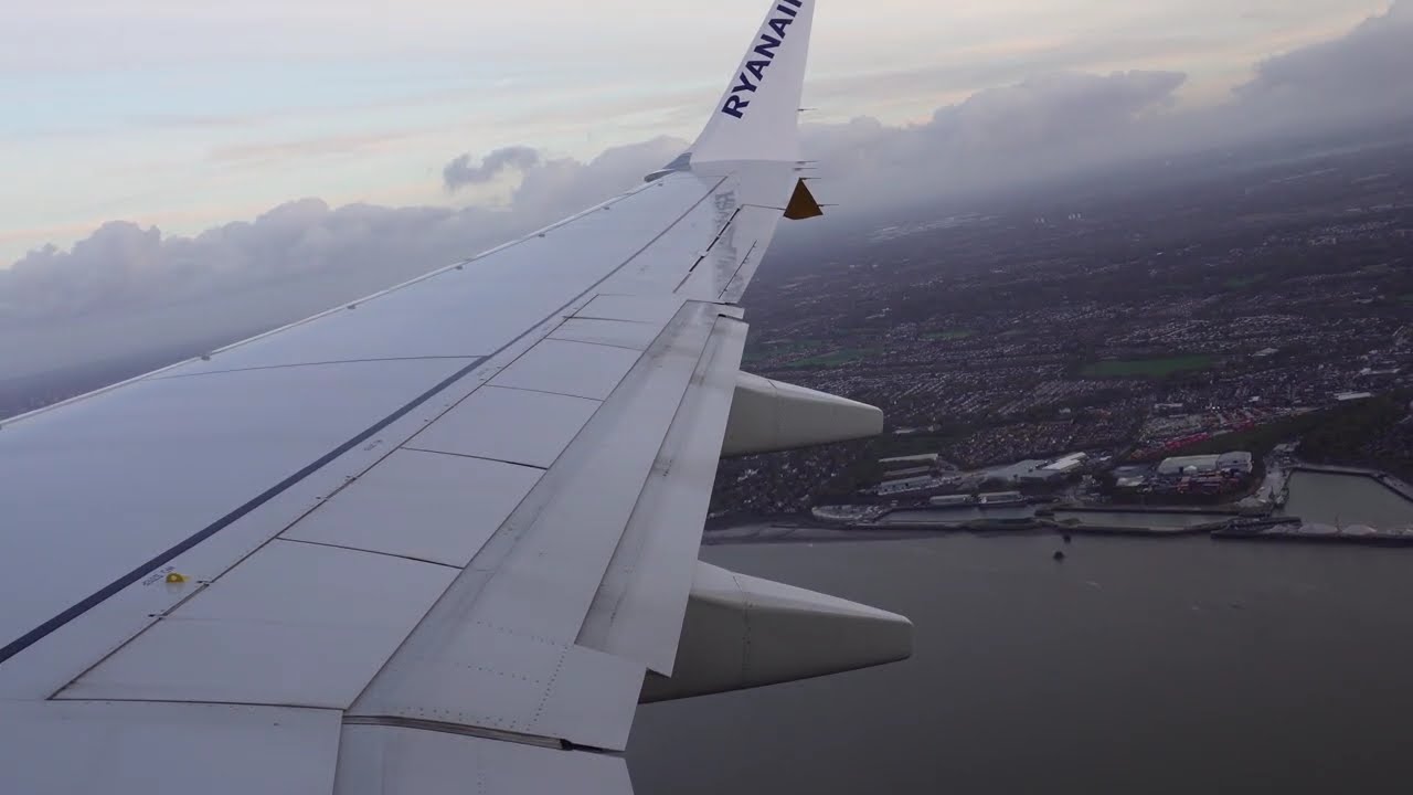 Ryanair Boeing 737 MAX 8-200 Take Off from Liverpool Airport Runway 27 (4K HD)