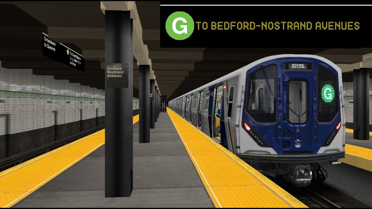 OpenBVE Special: G Train To Bedford-Nostrand Avenues (R211T)(Weekend G.O)