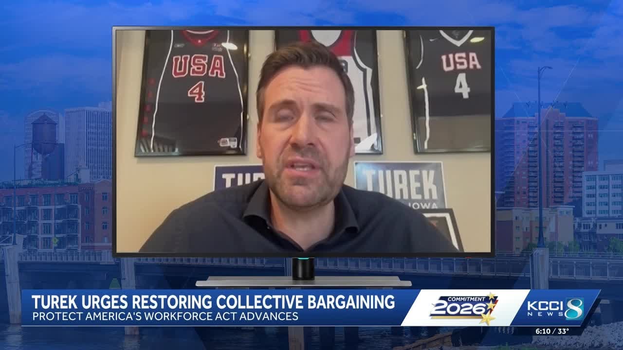 Iowa Senate candidate Josh Turek criticizes lawmakers over collective bargaining bill