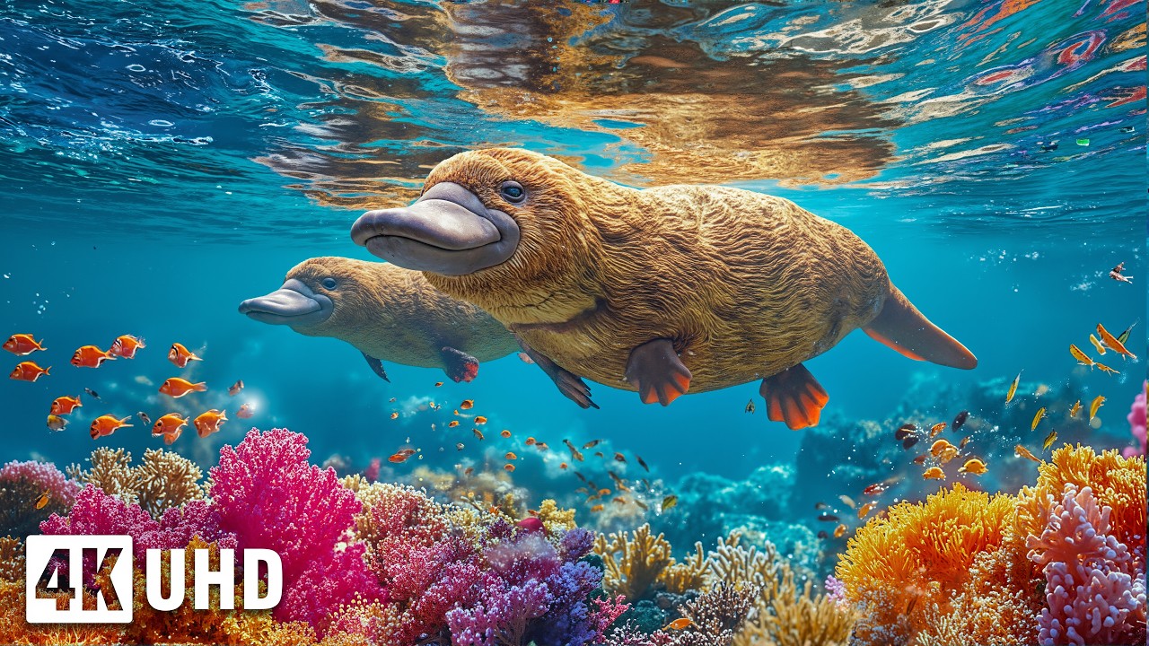 Dreamy Underwater World 4K ULTRA HD 🐠 Beautiful Fish and Coral Reefs 🎶 Relaxing Piano Music
