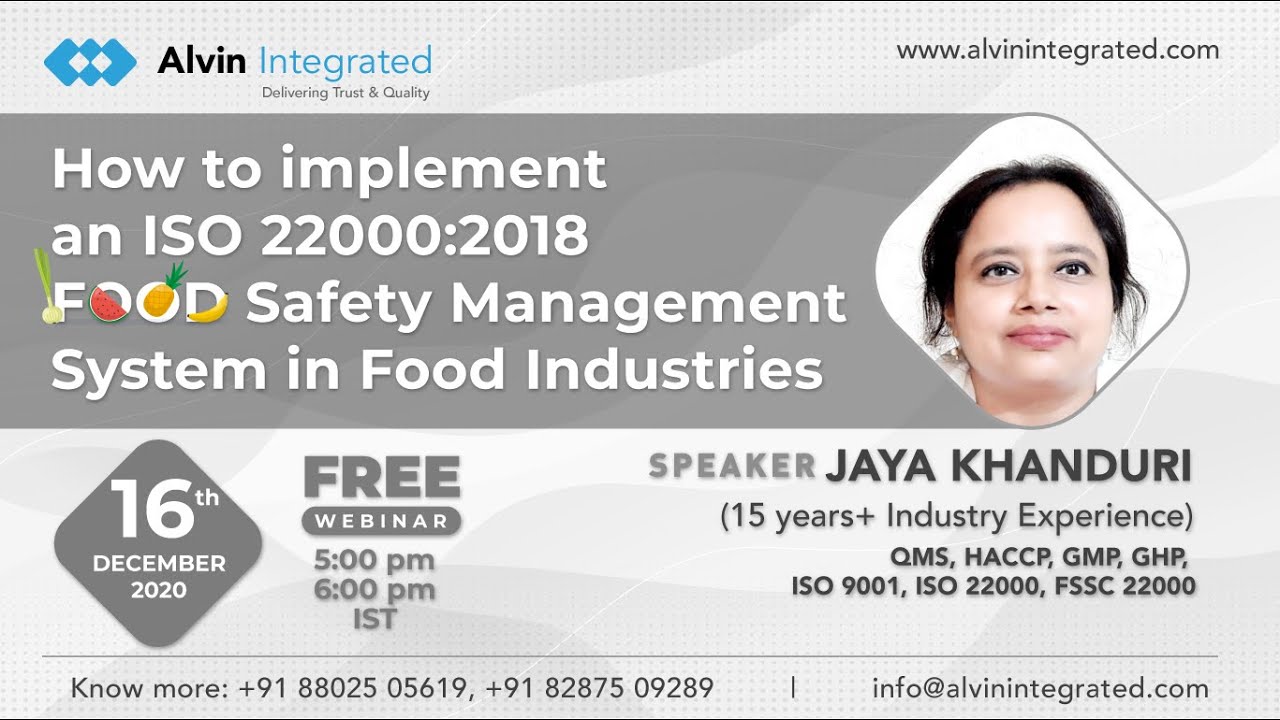 How to implement an ISO 22000:2018 FSMS in Food Industries
