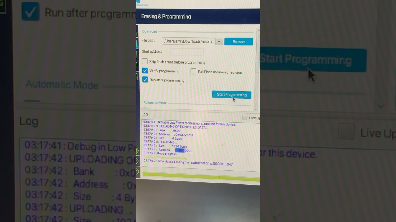 Bagaimana cara upload firmware rusefi menggunakan stm32 cube programmer pada Mazduino Ecu