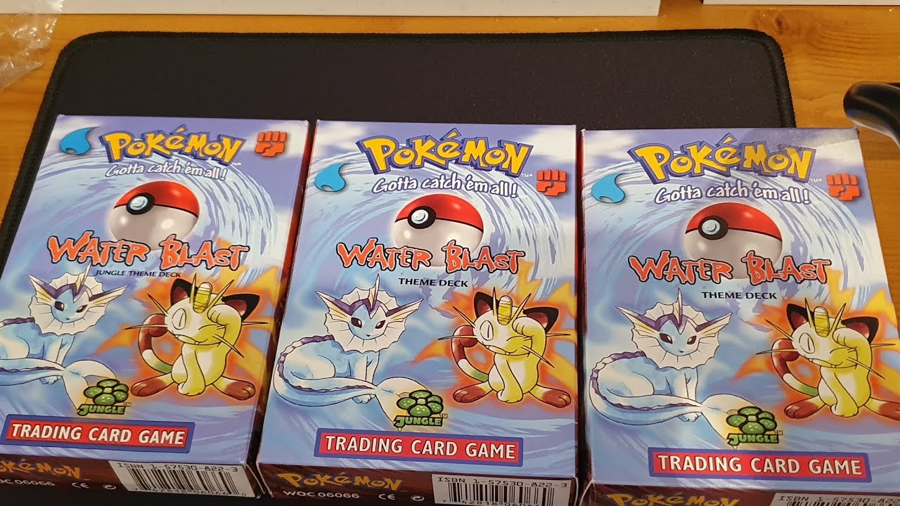 opening up 3 pokemon water blast theme decks