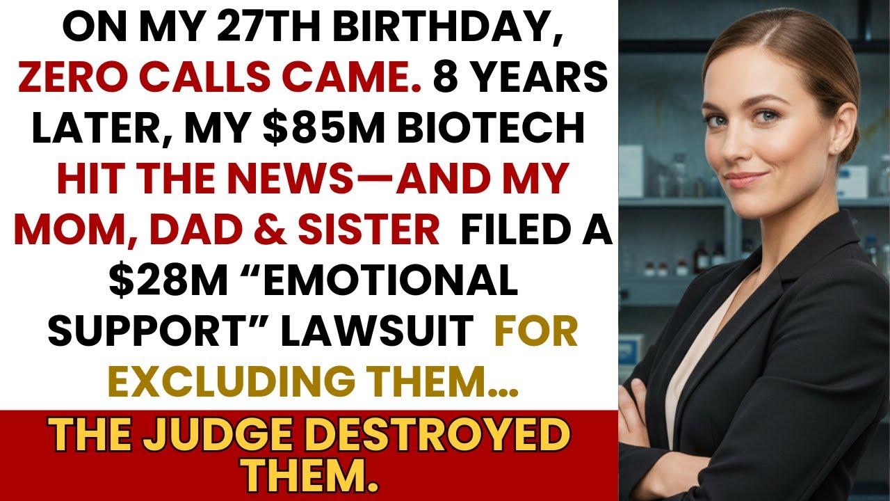I Built an $85M Biotech Alone—Now Mom, Dad & Sister Sue Me for $28M “Emotional Support”