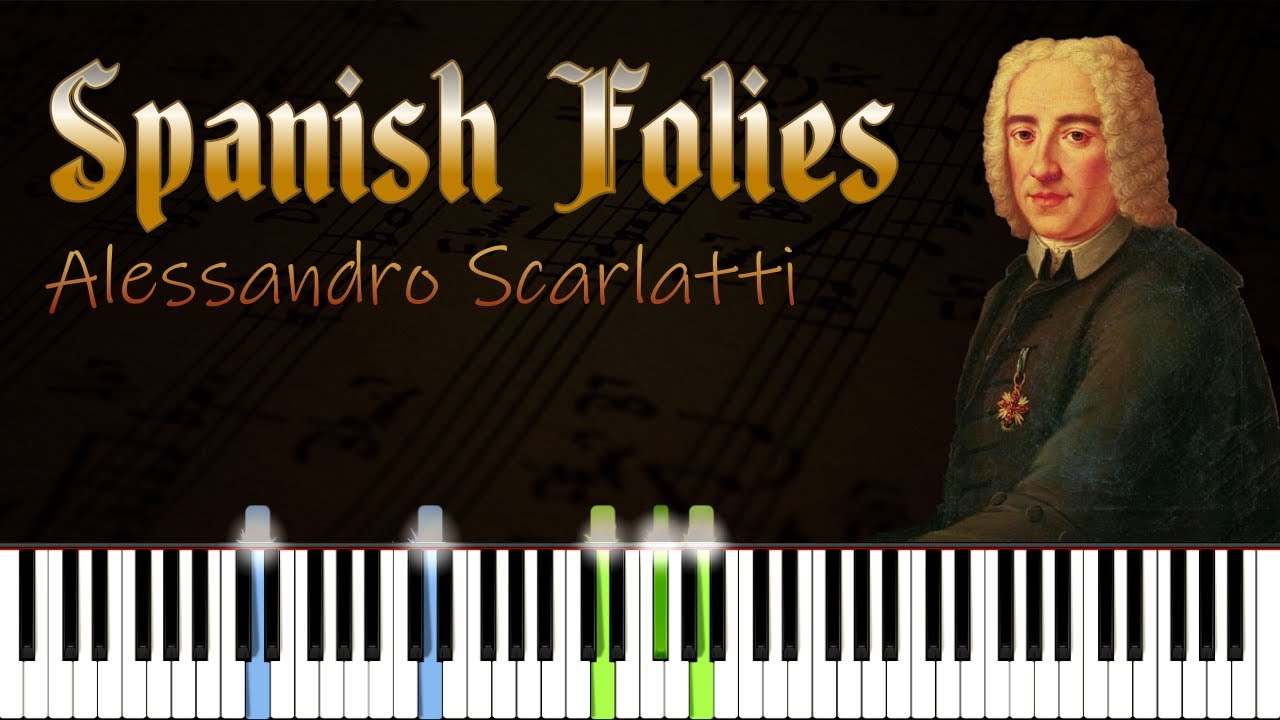 Spanish Folies - Alessandro Scarlatti | Piano Tutorial | Synthesia | How to play