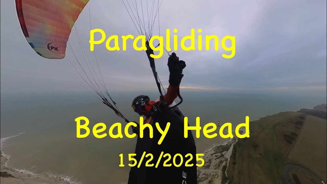 Paragliding Beachy Head 15/2/2025 #bgd #eastbourne #shgc