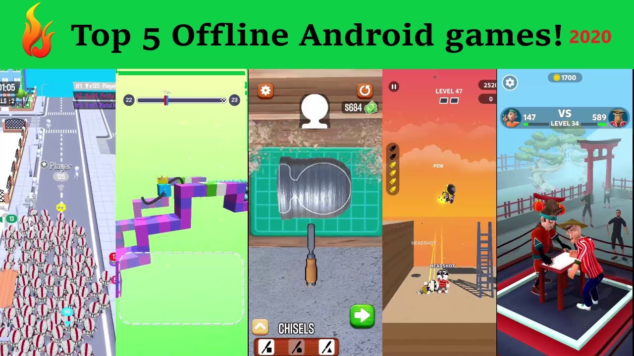 Top 5 Offline Android  Games (Portrait mode)