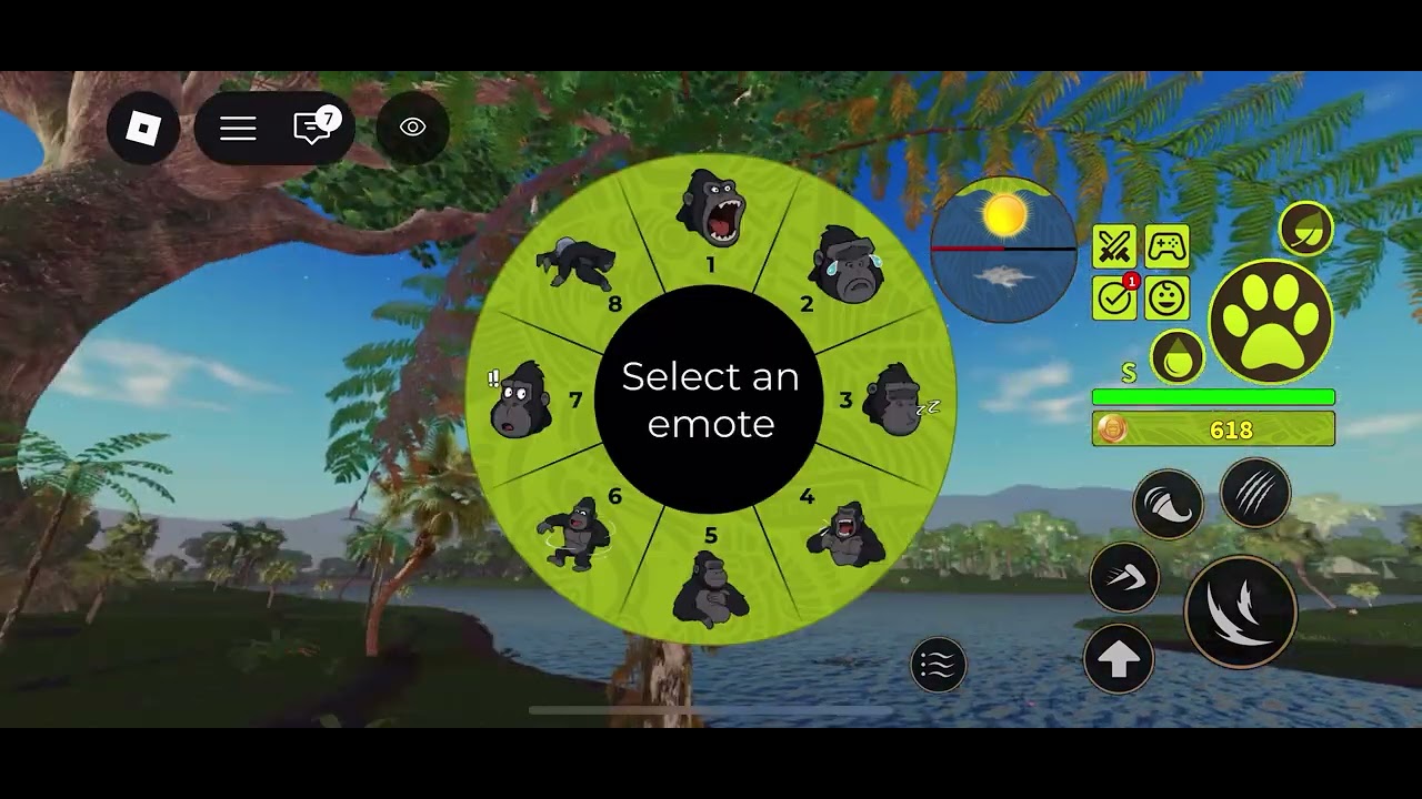 Chilling as a gorilla 🦍 in jungle life |roblox