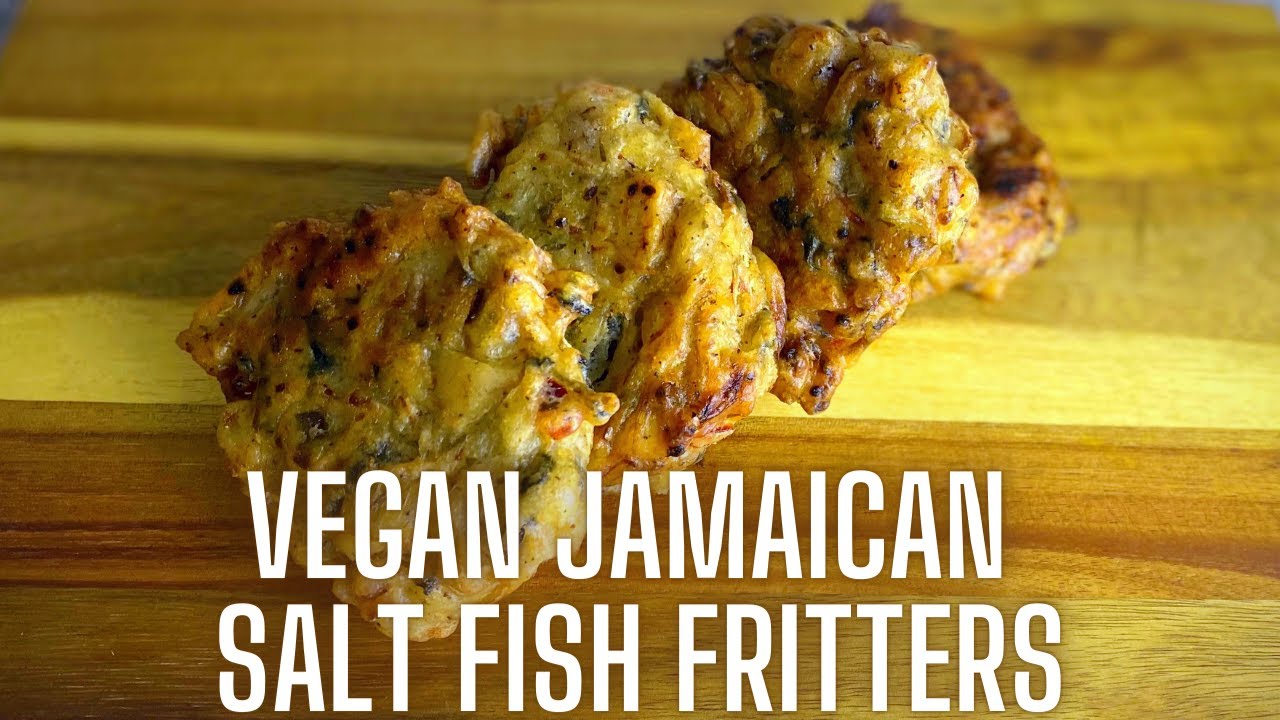 Jamaican Vegan Salt Fish Fritters | Katie Makes It Vegan