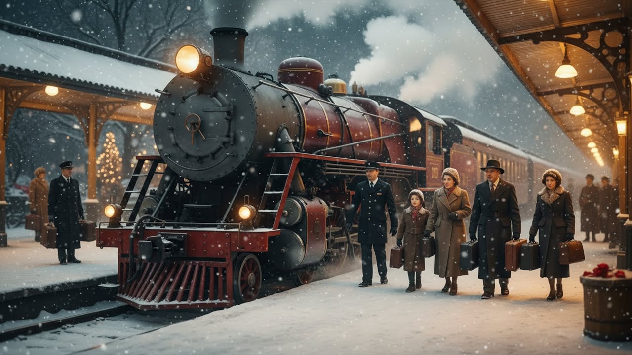 🎄 Vintage Christmas Magic ❄️ Cozy 1950s–60s Ride | Sinatra, Nat King Cole, Bing Crosby, Brenda Lee