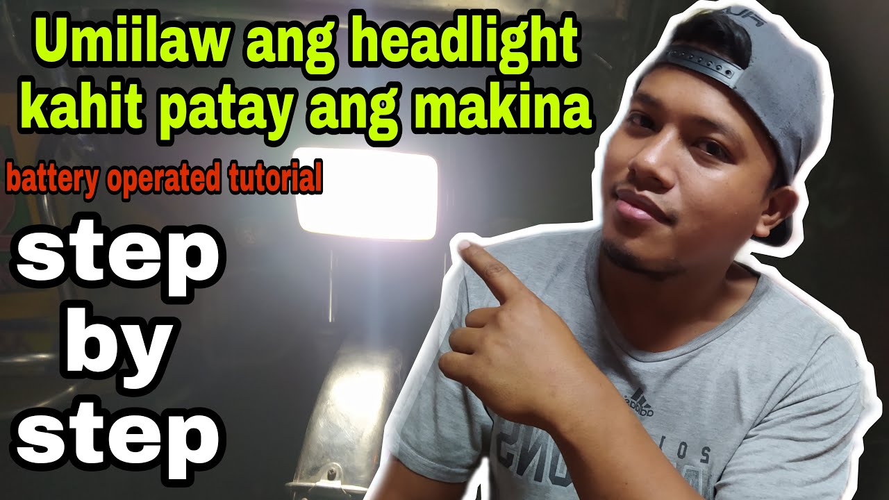 BATTERY OPERATED HEADLIGHT STEP BY STEP TUTORIAL. KAWASAKI BARAKO 175