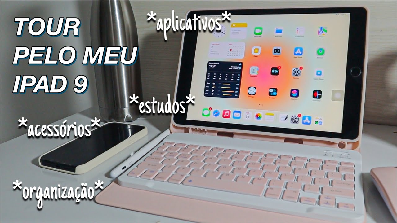 TOUR PELO MEU IPAD 9 *ORGANIZADO* | aplicativos - acessórios - estudos 📚🤓 | Bruna Barros