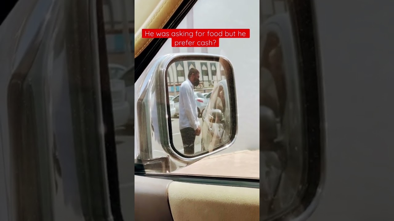 BEGGAR IN DUBAI BEG FOR FOOD BUT HE WANTS CASH - SCAM OR GENUINE? #shorts