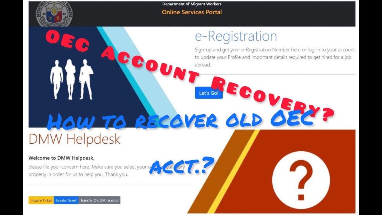 OEC OLD ACCT. RETRIEVAL/RECOVERY. Step by Step OEC Acct. Recovery Updated 2022. Forget Account???