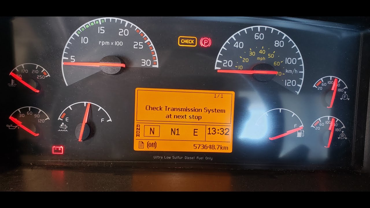 truck volvo - i-shift -  check transmission next stop