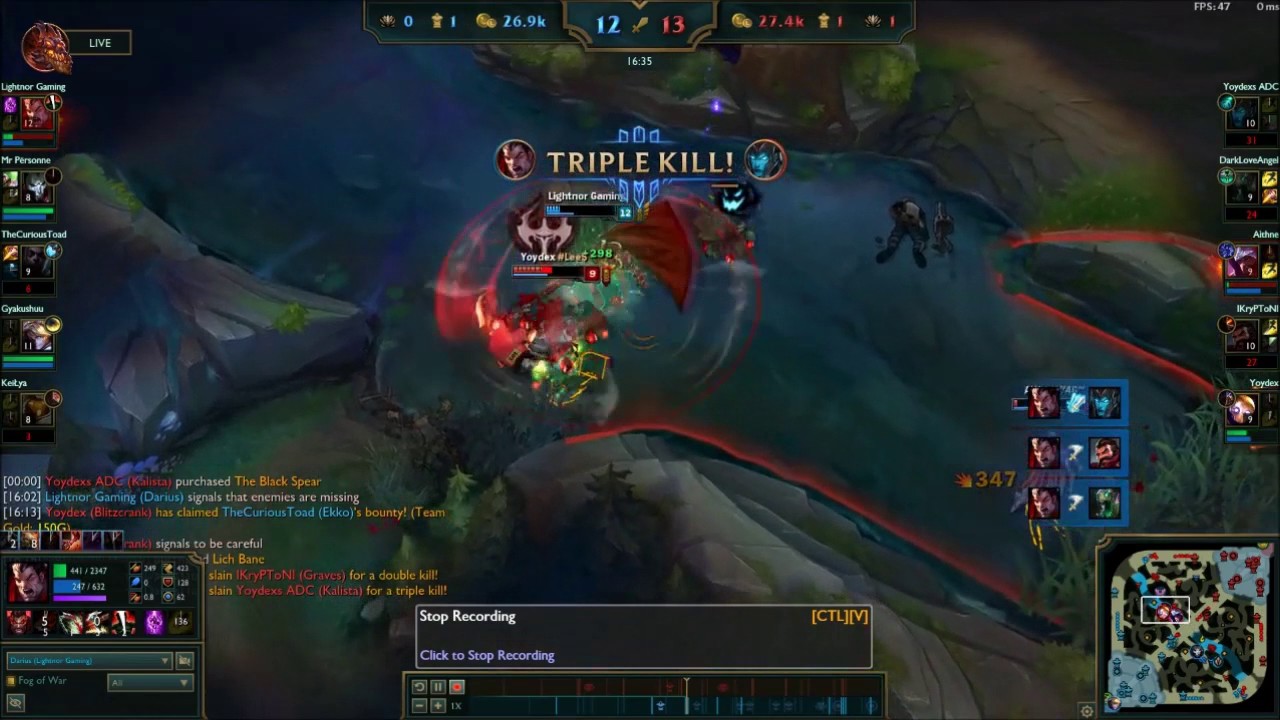 LoL: Darius - 1v5 PENTAKILL