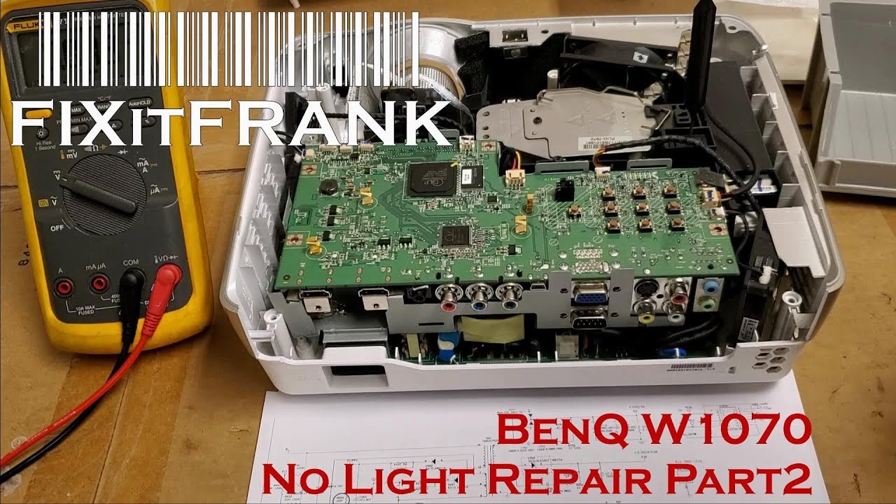 Ремонт проектора BenQ W1070 DLP. Нет света. Ремонт HDMI. Часть 2.