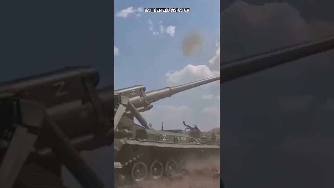 Russian MASSIVE 203 mm Howitzer in Action 