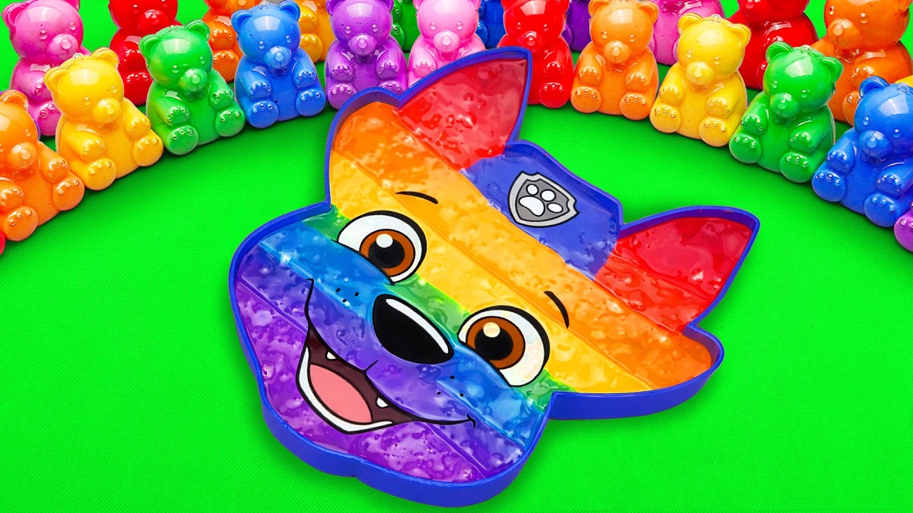 Satisfying ASMR | Making Tracker Paw Patrol Slime Bathtub by Mixing Jelly Slime CLAY Eggs
