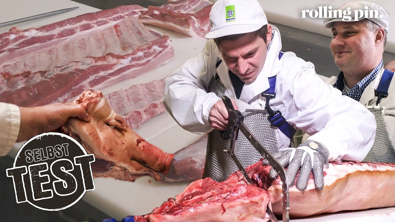 Selbsttest: METZGER CRASHKURS! | Wie man ein halbes Schwein zerlegt