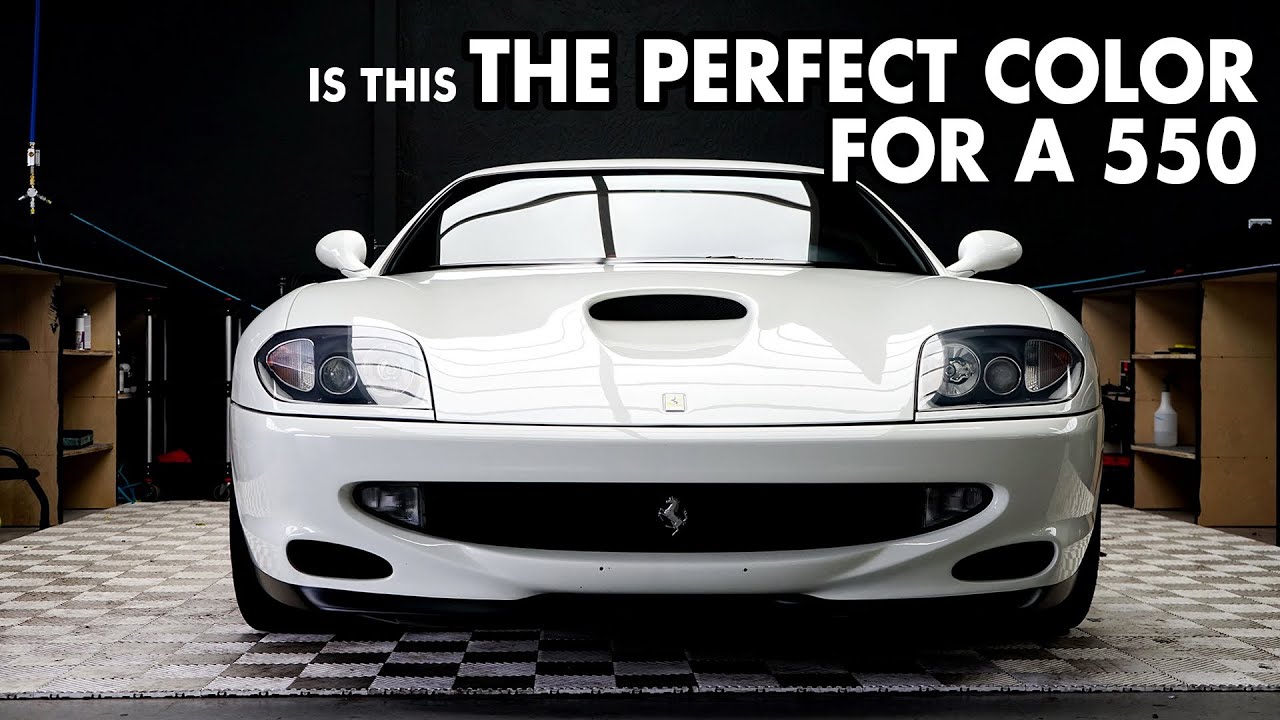 Detailing a Rare 1999 Ferrari 550 Maranello | Bianco Avus Perfection: Dry Ice Cleaning & More!