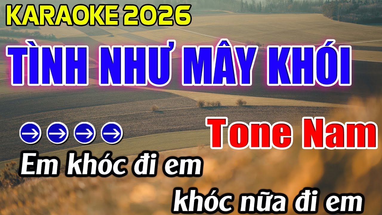 Tình Như Mây Khói Karaoke Tone Nam Karaoke Hoàng Giang 62