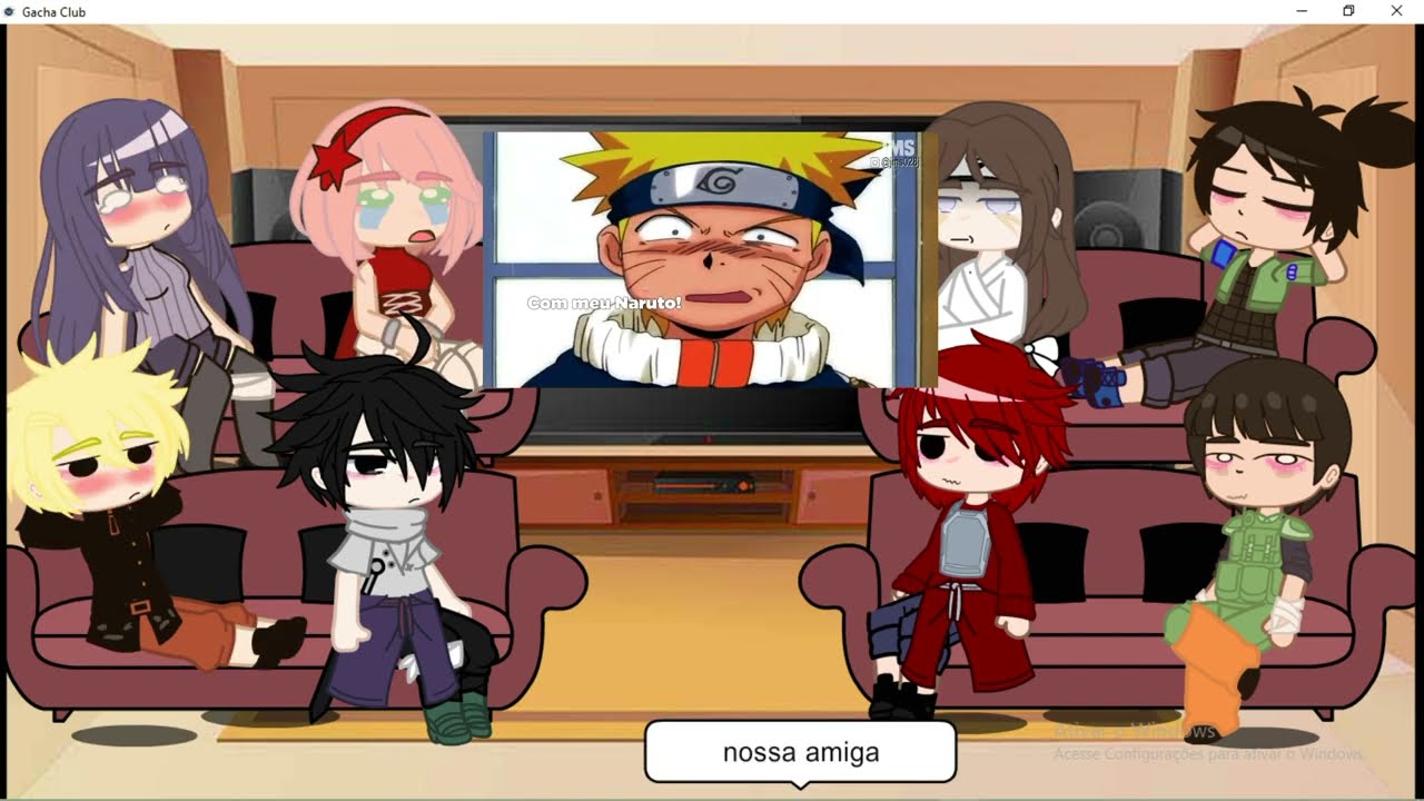*naruto e seus amigos reagindo a 