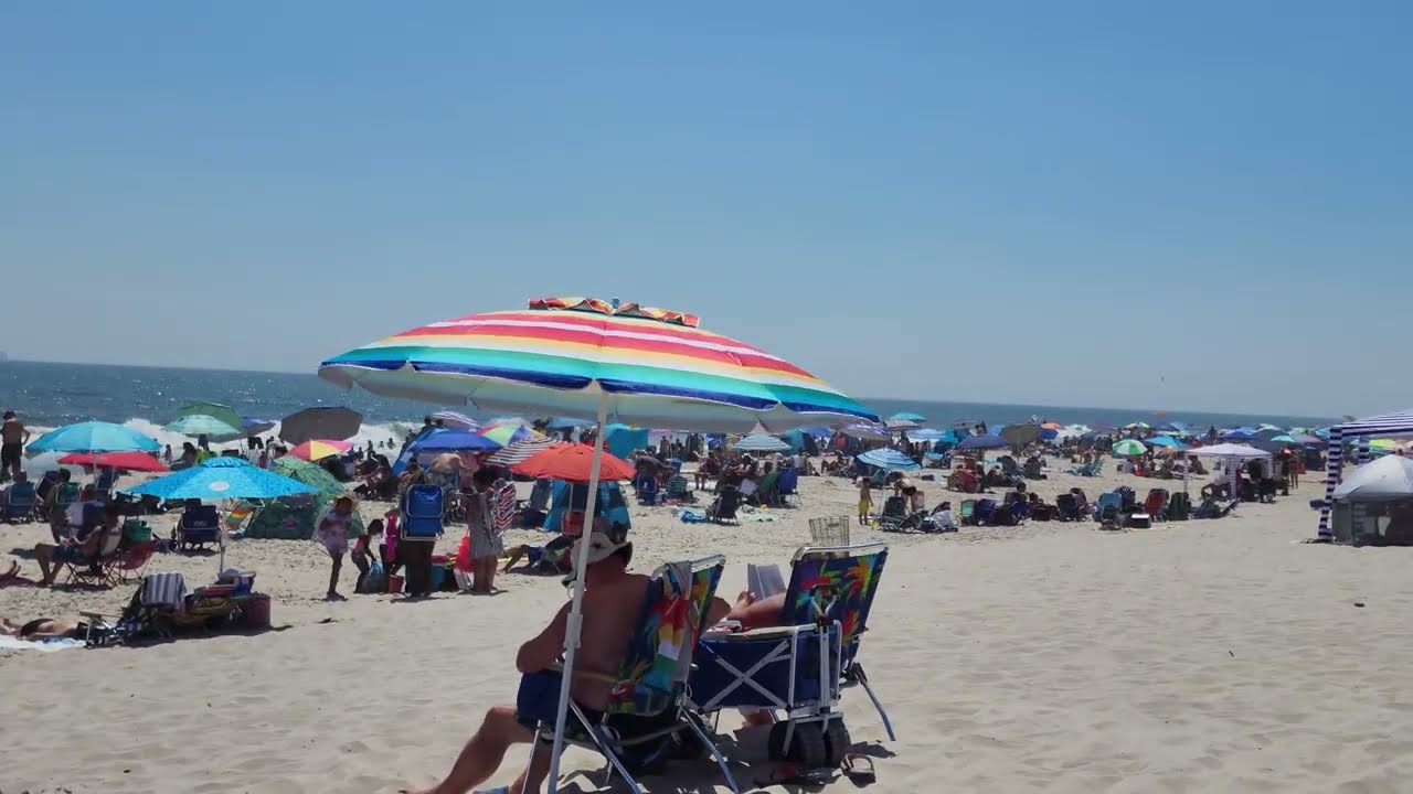 8K Walk around Robert Moses Beach Field 5. 2/2 Babylon, NY Long Island Beach July 23, 2022