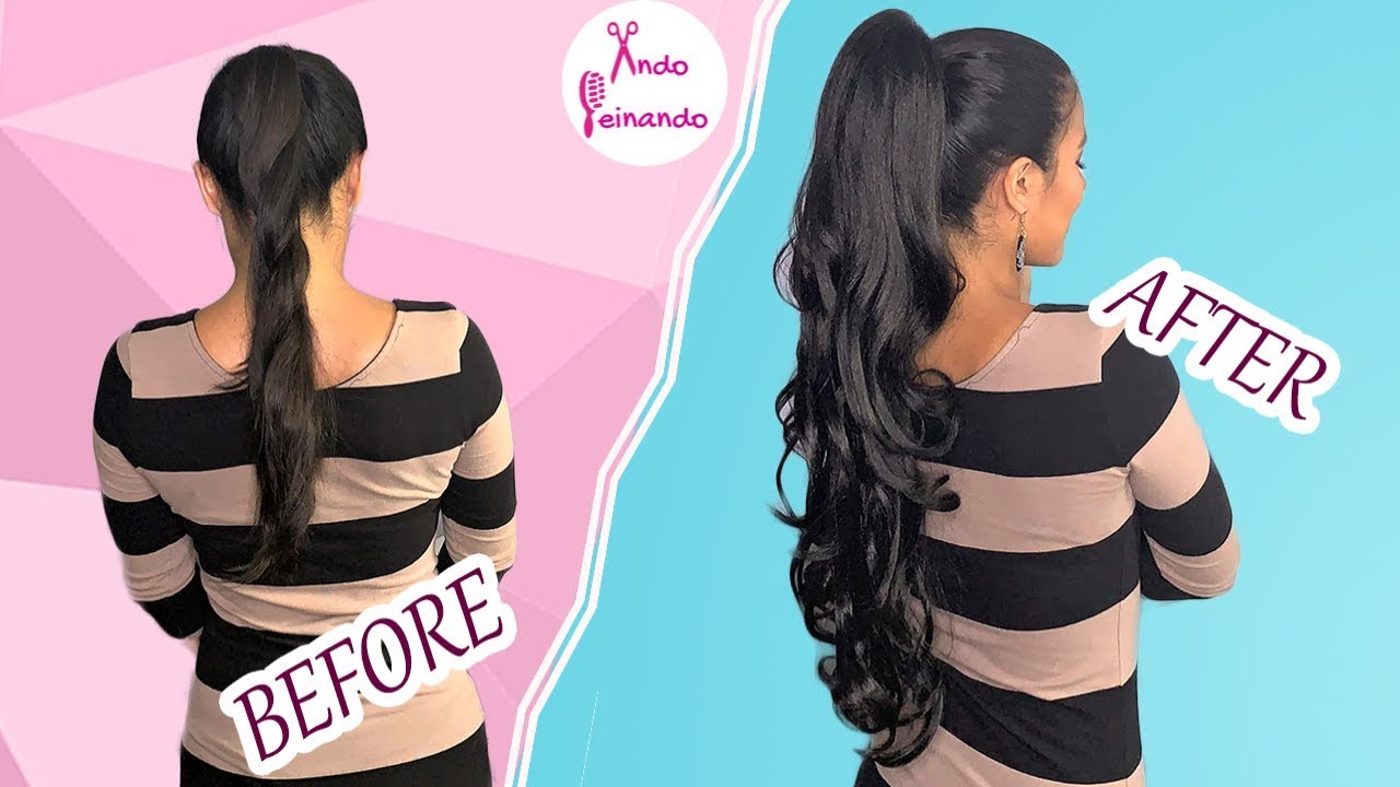 CÓMO HACER UNA COLA CON EXTENSIONES DE CLIP | CABELLO LARGO AL INSTANTE