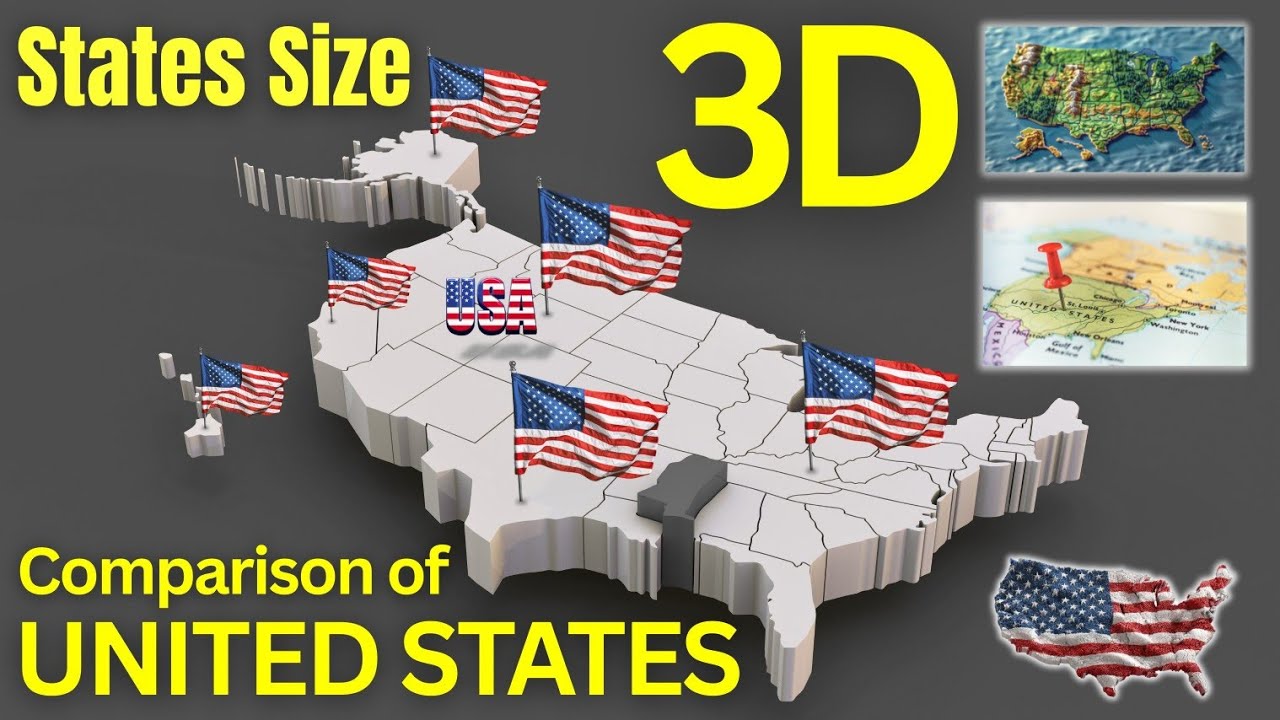 US States Size Comparison | Real Scale Size Comparison