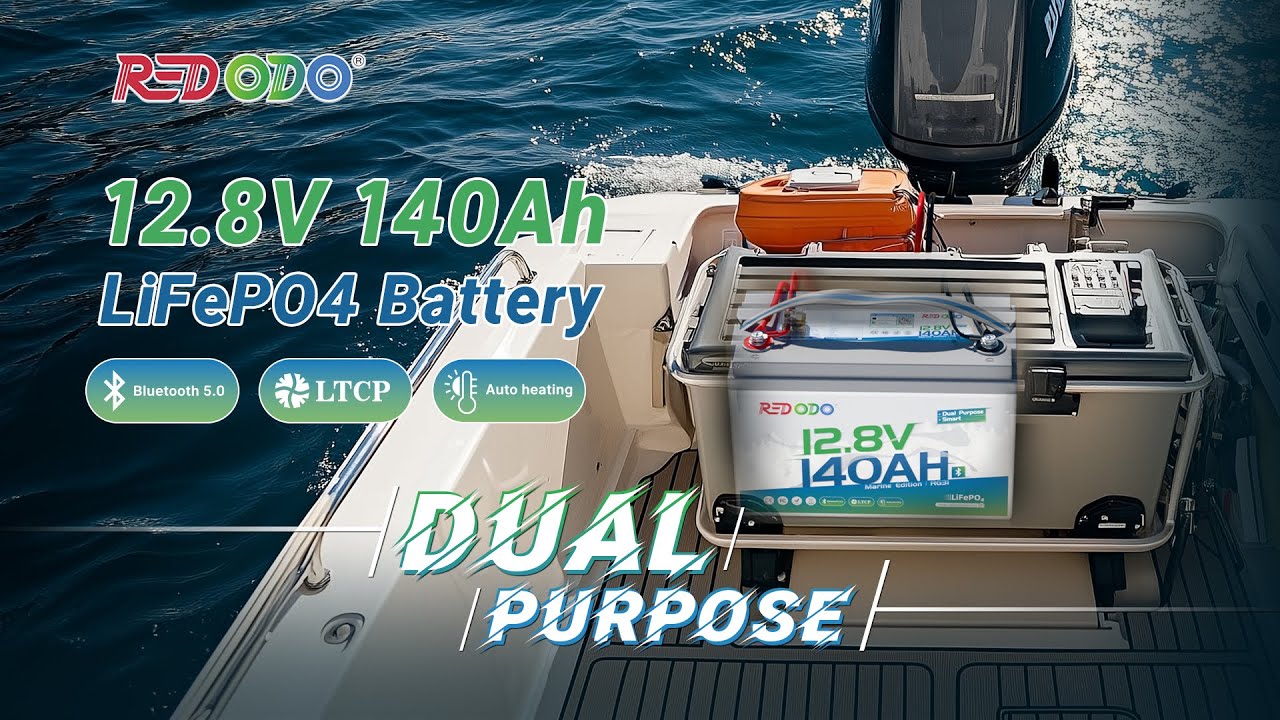 Redodo 12V 140ah 900CCA dual purpose marine battery#redodo #marine #marinelife #dualpurpose