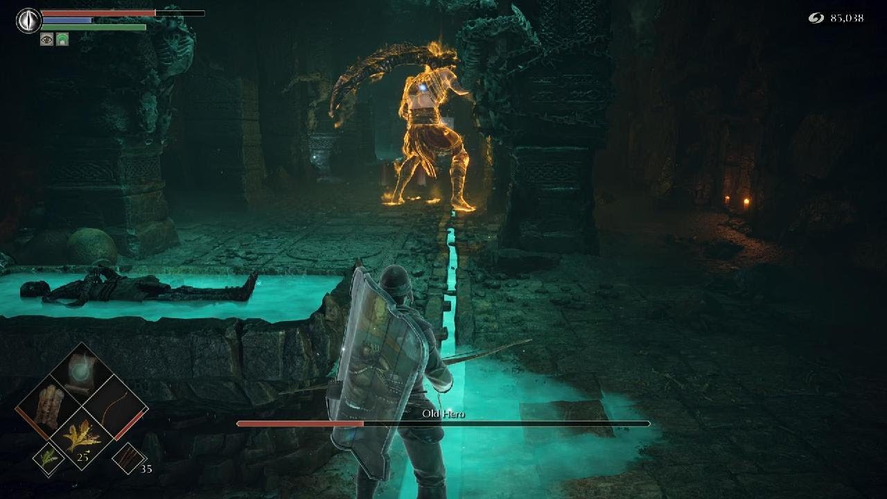 Demon's Souls Old Hero Boss Bow Tactic