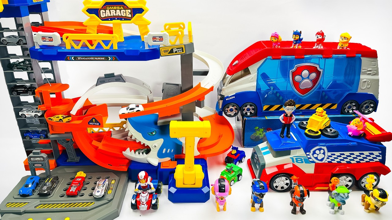 35 Minutes of Satisfying Unboxing | Cool Paw Patrol and Shark Rotating Track Car ASMR | Review Toys