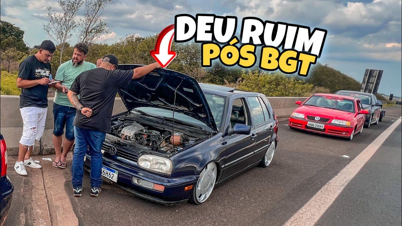 A RODAGEM DE VOLTA DO BGT FOI TENSA , 3 CARROS QUEBRARAM NA ESTRADA 😱