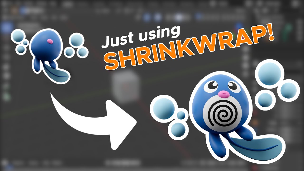 Making Eyes and Patterns using just the Shrinkwrap Modifier in Blender | Blender 2.8