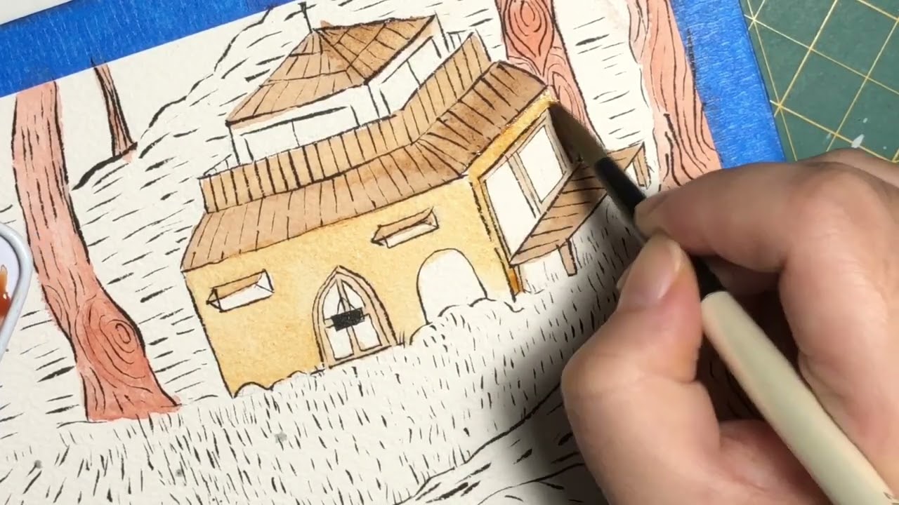 cottage watercolor 2018