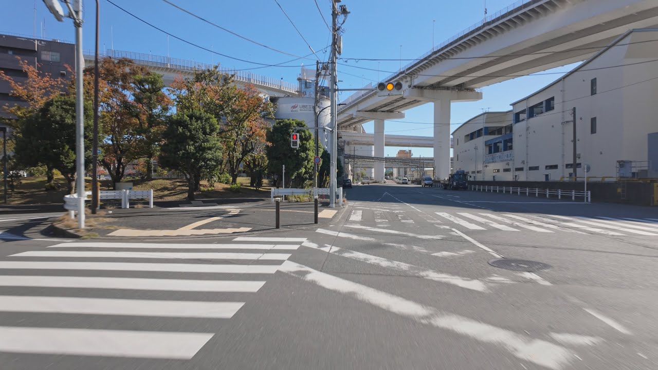 Luup: Mita (Tamachi station) to Kaigan (near Rainbow Bridge) [4K / random commentary]