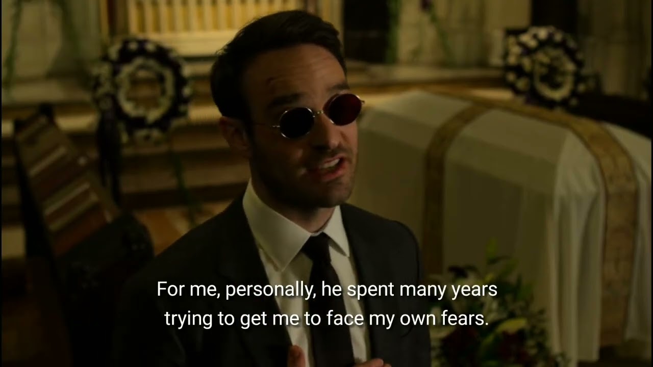 Matt Murdock gives a speech about Father Lantom
